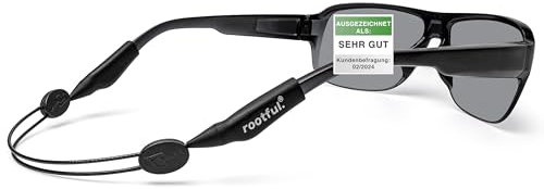 rootful.® Sportbrillenband ULTRA [EXTREM LEISTUNGSFÄHIG] für Sport- und Sonnenbrillen | Wasserfeste Brillenkette für Herren und Damen | Brillenhalter für maximalen Schutz bei Aktivitäten