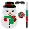 16,5 x 10,6 x 3 Zoll Weihnachten Pinata Schneemann Pinata Winter Thema Geburtstag Party Dekorationen mit Augenbinde Fledermaus und Konfetti für Party Urlaub Geburtstag Spiel Dekorationen