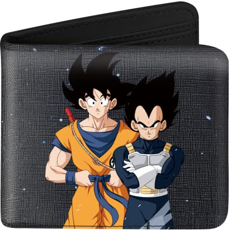 Qerrassa Anime-Geldbörsen aus Leder für Jungen, Dragon Team, Cartoon