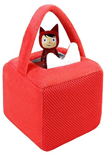 Tasche für Toniebox, mit Schutzhülle für Tonies Ohren Lautstärketaste, Sturzsicher und Staubgeschützt, Transporttasche für Toniebox, Rot