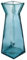 Glasvase, Blumenvase Pyramid massives Glas, Bodenvase, groß, für Pampasgras, 30 cm, Blau Eisblau