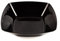 Buzztrove 4 Pcs Deep Square Plastic Bowls Set | 16 cm, 19 cm & 24 cm | Unbreakable Colorful Bowls for Parties, E-Co Friendly, Reusable Bowls for Salad & Pasta (Black, 19 x 19cm)