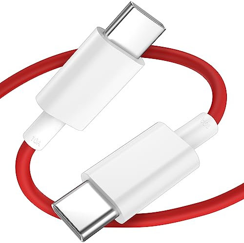 USB C auf USB C Kabel 1M,SUPER VOOC Kabel 125W 10A SUPER VOOC Charge 65W Warp Charge für OnePlus 10T/9 Pro/9/8T,Google Pixel 9 Pro XL 8a 7,Samsung S25/S24/S23/S22/S21 Ultra/S20 FE/Note 20