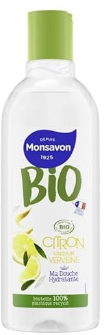 Monsavon - Gel douche Bio Citron et Touche de Verveine - Rafraîchit et Nettoie en douceur - 300 ml - Le Lot De 3
