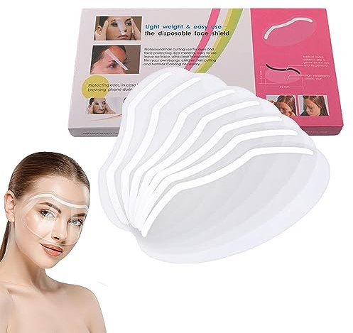 50 Stück Klar Gesicht Visier für Mikroblading, Dauerhaft Makeup, Wimpernverlängerung, Augenkatarakt, Augenlid Blepharoplastik Nachsorge, Dusche Gesicht Augenschutz, Transparent Weich Visier