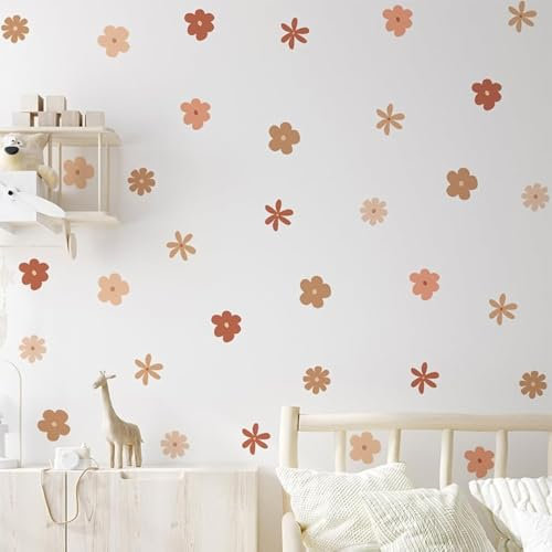 HGDESIGN® Wandtattoo Wandaufkleber Wandsticker Blumen Herz Baum Wanddeko für Kinderzimmer Babyzimmer Kind Baby Junge Mädchen (A)