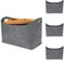 Froadp 4 Stück Filztasche Filzkorb für Kaminholz Einkaufstasche aus Filz Multifunktionale Filztaschen Shopper Faltbare Kaminholzkorb mit Verstärkten Griffen Tragfähigkeit Bis zu 60kg (Hellgrau)
