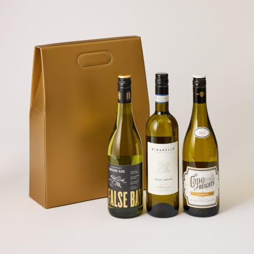 Vino Coco 3 Favourite Whites White Wine Gift Set | 3 x 750ml Bottles in a Gold Presentation Box | Sauvignon Blanc, Pinot Grigio & Chardonnay - Averages 12.7% ABV