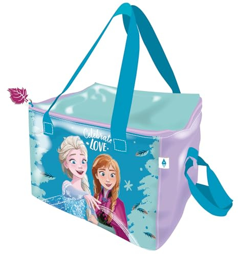 ARDITEX Kühltasche für Kinder, Motiv: Die Eiskönigin, 22,5 x 15 x 16,5 cm, isoliert und robust, ideal für Picknick, Strand, Schule oder Ausflüge