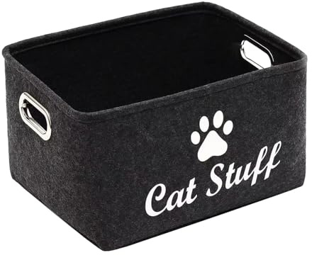 Fonowx Aufbewahrungsbox für Haustierspielzeug, Hundeleckerli Boxen, Aufbewahrungsboxen für Hundebedarf, Hundebekleidung Und Accessoires, Hundespielzeug, Hun