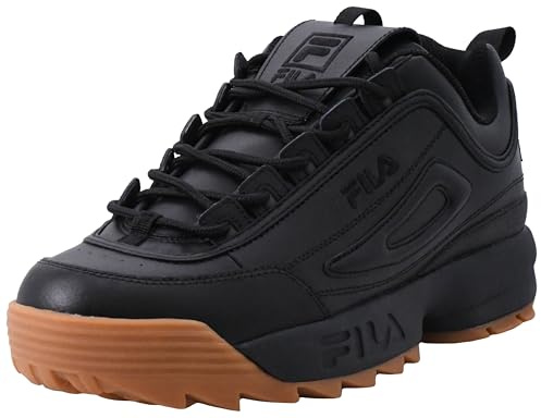 Fila Mens Disruptor Ii Premium, Black/Black/Gum, 9