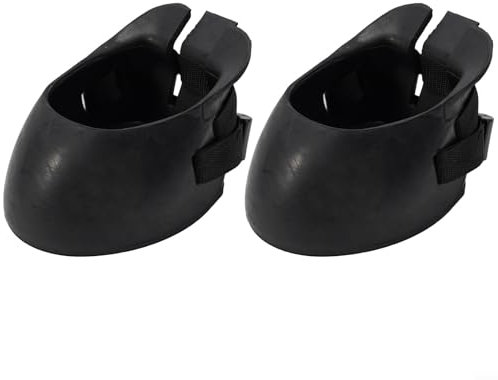Rubber Hoof Boots for Horses, Non Slip Hoof Guards, Hoof Protection Shoes, 2pcs Set(L)