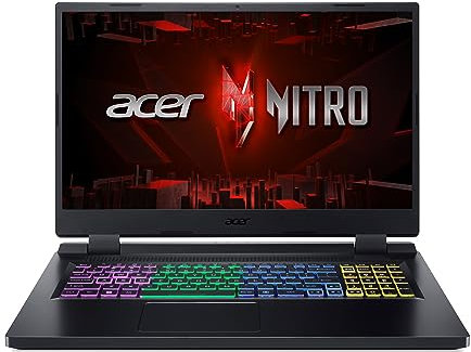 Acer Nitro 5 (AN517-55-56BH) Gaming Laptop | 17,3 FHD 144Hz Display | Intel Core i5-12450H | 16 GB RAM | 1 TB SSD | NVIDIA GeForce RTX 4050 | Windows 11 | QWERTZ Tastatur | schwarz