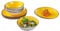 Kadum Potosi 8-teiliges Geschirrset für 4 Personen | Speiseteller Keramikteller hochwertige Keramik Bowls Saladbowls | 4x Frühstücksteller Ø 21,0 cm & 4x Salatbowl Ø 15,0 cm (Gelb)