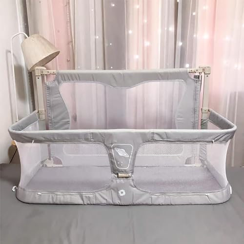 3 in 1 Beistellbett Baby, Babywiege, Baby-Stubenwagen, Kinderbett Babybett Kinderreisebett Stubenwagen Baby beistellbett Baby boxspringbett,mit Moskitonetz,der auf das Bett gestellt Werden kann(Creamy