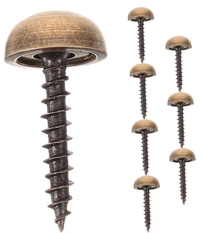 STAHAD 8 Pièces Vis à Capuchon Décoratifs Aesthetic pour Miroir - Cache-Vis en Laiton pour Bois avec Couvercle