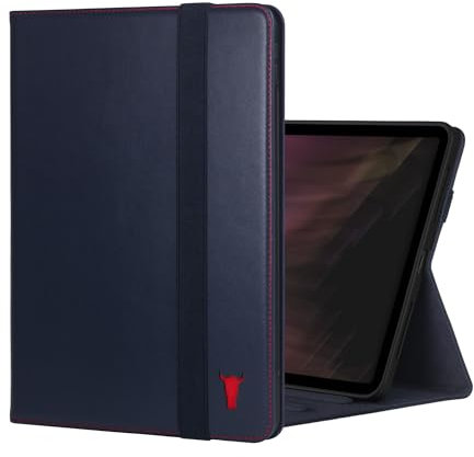 TORRO Lederhülle kompatibel mit iPad Pro 11 5. Generation - Echtleder iPad Pro 11 2024 Hülle mit Standfunktion und Apple Pencil-Konnektivität (Marineblau)
