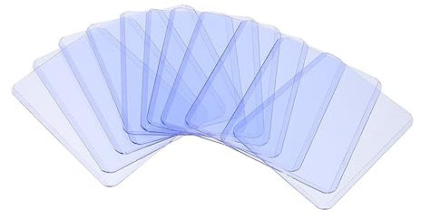 VICASKY 50 Stück Kartenhüllen Tragbare Kartenhüllen Transparente Kartenhüllen Hüllen Für Karten Einfacher Stil Kartenhalter Doppelseitige Kartenhüllen Einfacher Stil Kartenhalter