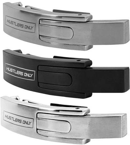 Hustlers Only Hebelschnalle Ersatz für Gewichthebergürtel, Schnellverschluss-Schnalle (Obsidian-Schwarz)