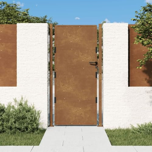 Juroupi Gartentor 105x205 cm Zaunelemente GartentüRchen GartentüR Gartenzaun Gartentor Cortenstahl