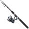 DAM Full Tech Tele Spinning Combo, Süßwasserangler Angelrute Rolle Hecht Barsch Zander Mehr, Starkes Leichtgewicht Vielseitig, Schwarz Grau, 1.80m Mäßig schnelle Rute, 2000er Rolle