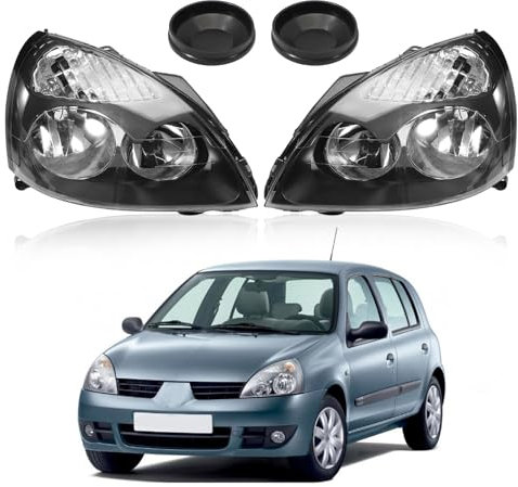 Taesayl Autoscheinwerfer Scheinwerfer für Ren-au1t Clio II III BB/CB 2005 links rechts Beleuchtungsset Autoscheinwerfer Ersatzleuchten
