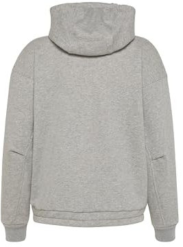 DEHA - Sweatshirt Black Trims Full Zip Hoodie aus Baumwolle, melangegrau (S)