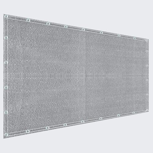 ZQXFZ sichtschutz Balkon ohne Bohren 60x500cm Atmungsaktiv Sonnenschutz Kühlung UV-Filter HDPE-Material Sichtschutz FüR Terrasse Garten Balkon -Hellgrau.