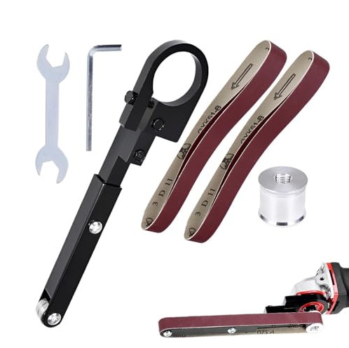 Accesorio de lijadora de banda de tubo, adaptador de pulido, amoladora angular, lijadora angular, lijadora modificada, lijadora de ángulo pequeño, máquina de correa de arena para amoladoras angulares