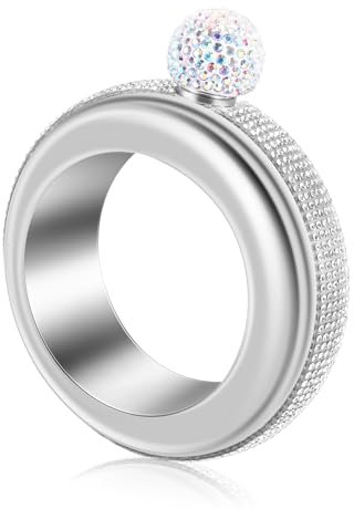 Cpolebev Edelstahl Armband Flaschen Tragbare Wein Whisky Flachmann Flagon Trink Flasche KüChe Wein BehäLter, Silber