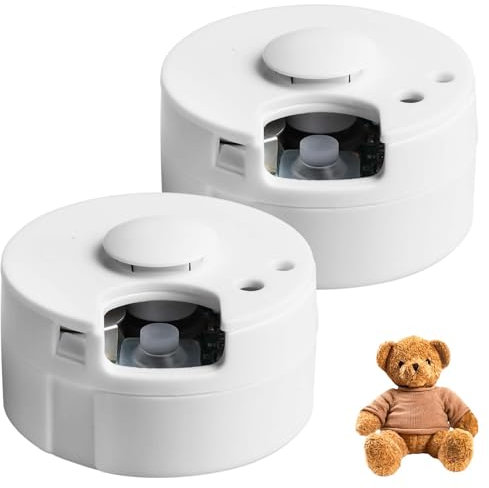 2 Stück Diktiergerät für Stofftiere, 60 Sekunden Aufnahme Soundmodul für Teddybär, Soundmodul Bespielbar, Diktiergerät Spielzeug für Personalisierte Aufnahme, DIY-Geschenke