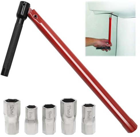 GYSRXS Standhahnmutterschlüssel Set 13MM Verstellbar Standhahnschlüssel mit Wasserhahn Montagewerkzeug 8-12mm Zapfhahnschlüssel für Wasserhahn Montage