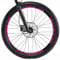 Decalart Aufkleber-Set für Felgen Fahrrad MTB Mountainbike Rennrad komplett für 2 Räder Aufkleber Gewinde Streifen L005 (046 Neonrosa, 26 Zoll)