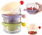 Multi Purpose Drain Basket, 3 PCS Double Layer Vegetable Strainer Basket Fruit Salad Washing Basket Collapsible Colander for Small Kitchen (3PCS Mix Colors)