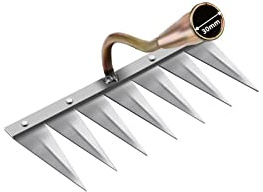 LOKAXXZU Hoe Garden Tool Weeding Hoe Rake Farm Tool Weeding Scarifier Artifact Agricultural Tools Tooth Nail Harrow Metal Harrow Gardening Weeding Tools (Color : 7 Tooth) (7 Tooth)