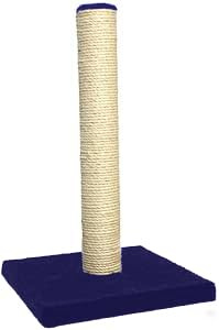 Extra Tall Cat Scratcher Post 64cm –Durable Navy Blue Sisal Pole for Indoor Cats –Stable Anti-Tip Base – Encourages Healthy Scratching-Stylish & Functional Design for Kittens & Adult Cats–Single Pack