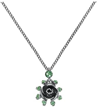 Konplott: Kette/Anhänger Soft Temptations, kleiner moderner Rosen-Anhänger mit Kristallsteinen, für Damen/Frauen
