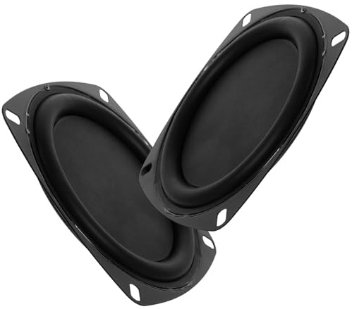 TOMETURE Radiatore Subwoofer Passivo 4 Pollici 2 Pezzi Membrana Vibrazione Altoparlanti Passivi per Casse Acustiche Domestiche