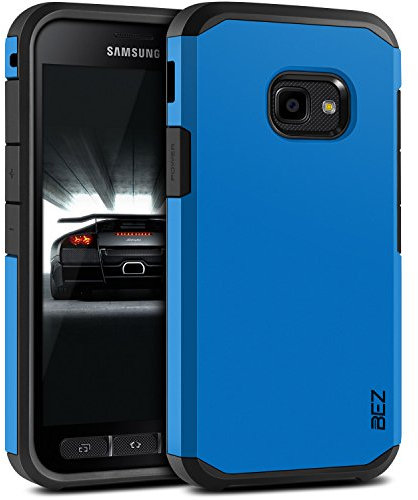 BEZ® Hülle für Xcover 4 Hülle, Xcover 4S Hülle, Handyhülle Stoßfestes Kompatibel für Samsung Galaxy Xcover 4 / 4s, [Heavy Duty Serie] Outdoor Dual Layer Armor Case Handy Schutzhülle Robuste - Blaue