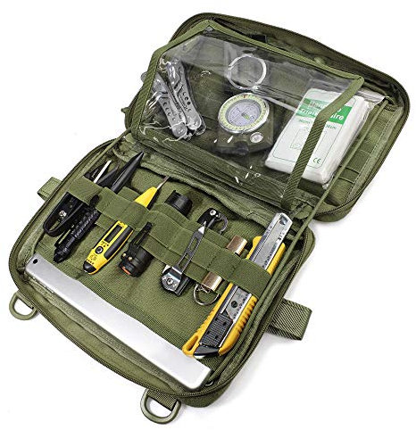 WYNEX Tactical Admin Molle Pouch, Medical EDC EMT Utility Bag Shell Design Attachment Pouches 1000D Nylon Hiking Belt Bags Waterproof