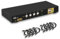 CKLau KVM Switch HDMI 4 Port with USB Hub, Audio and 4 KVM Cables, 4 Port HDMI KVM Switch Support 4K@60Hz 4:4:4, EDID Support Wireless Keyboard Mouse