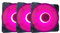 APEVIA CO312L-PK Cosmos 120mm Pink LED Ultra Silent Case Fan w/ 16 LEDs & Anti-Vibration Rubber Pads (3 Pk)