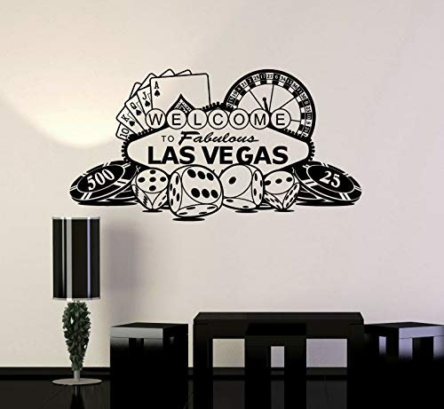 myrockshirt Wandtattoo Aufkleber Las Vegas Casino Roulette Gambling Gambler für alle glatten Flächen UV&Waschanlagenfest Autoaufkleb