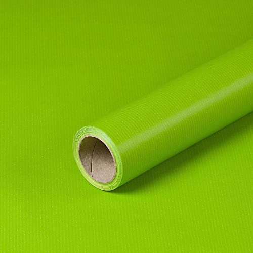 Geschenkpapier Hellgrün und Limette, Geburtstagspapier, Kraftpapier, 0,80 x 10 m