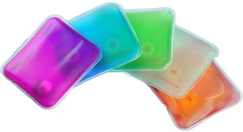 Snap It Hot/Cold Reusable Gel Heating Pad. Pain Relief! (Pocket (Hand Warmer), Assorted Colors - 5 Pack)