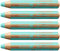 STABILO - Buntstift, Wasserfarbe & Wachsmalkreide - woody 3 in 1 - 5er Pack - pastellblau