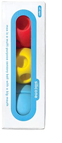 MOLUK MOX Spielball, 3er Set, innovatives Spielzeug aus Silikon, Lernspielzeug ab 0+ Monaten