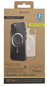 MUVIT Accesorios Smartphones Marca Modelo for Change Funda Apple iPhone 13 Pro MAX recycletek mag Safe Transparente