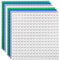 Etarnfly 8 Pack Classic Base Plates,12.8 x 12.8 cm Building Board Baseplates 100% Compatible with All Major Brands,Grey/Green/Blue/White