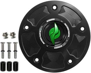 Accossato Tappo Benzina con nottolino verde per Kawasaki Z 750 (750cc) 2006